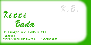 kitti bada business card